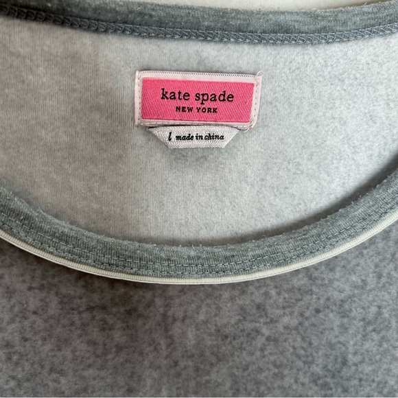 Kate Spade gray long sleeve lounge top size large - Picture 2 of 5